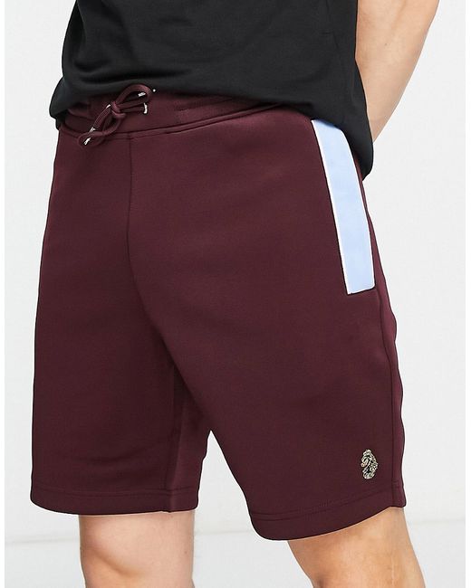Luke sweat shorts in burgundy-
