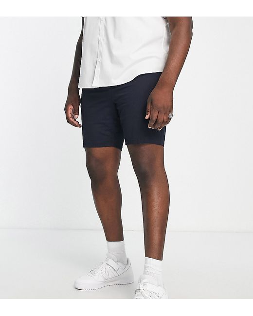 River Island Plus River Island Big Tall belted chino shorts in