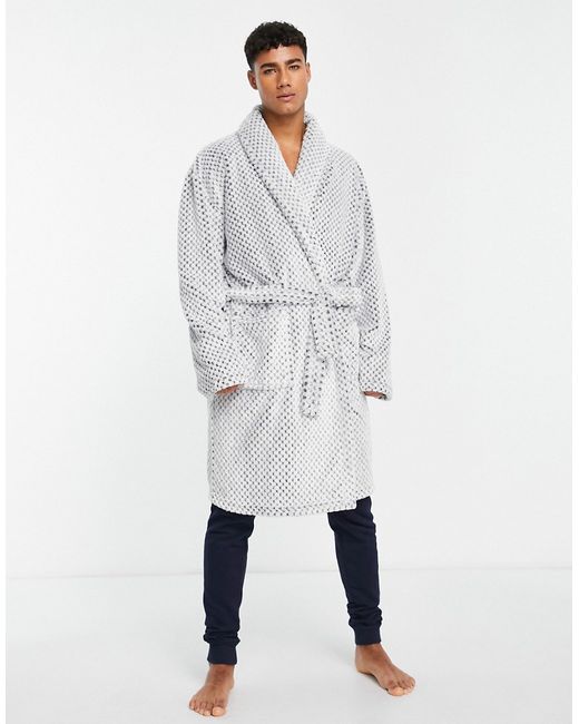 Loungeable waffle fleece robe in