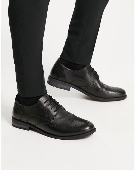French Connection leather formal brogue shoes in