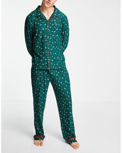 Loungeable pajama set in ski print