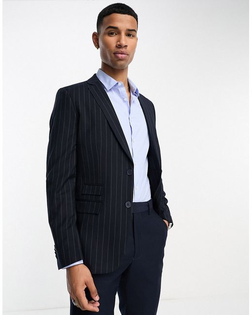 French Connection suit jacket in stripe