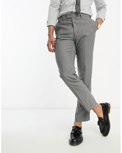 French Connection suit pants in marine and check