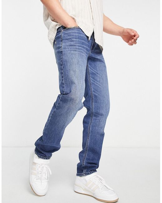Farah Elm stretch slim jeans in mid wash-