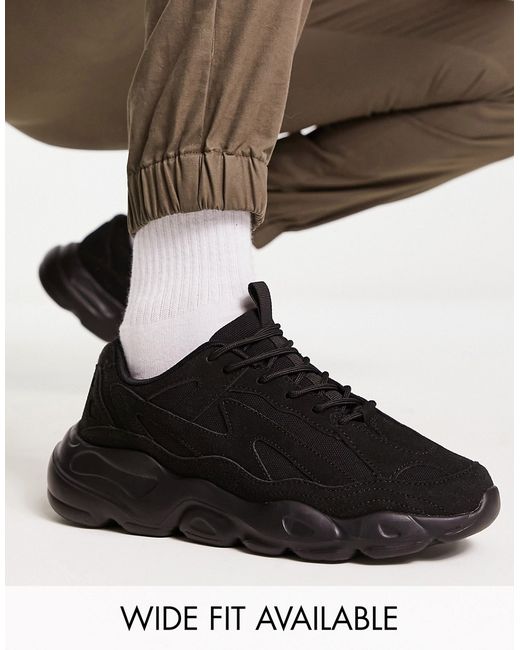 Asos Design sneakers in with chunky sole