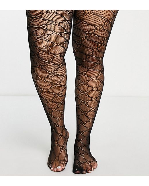 My Accessories Curve My Accessories London Curve sheer tights in lace