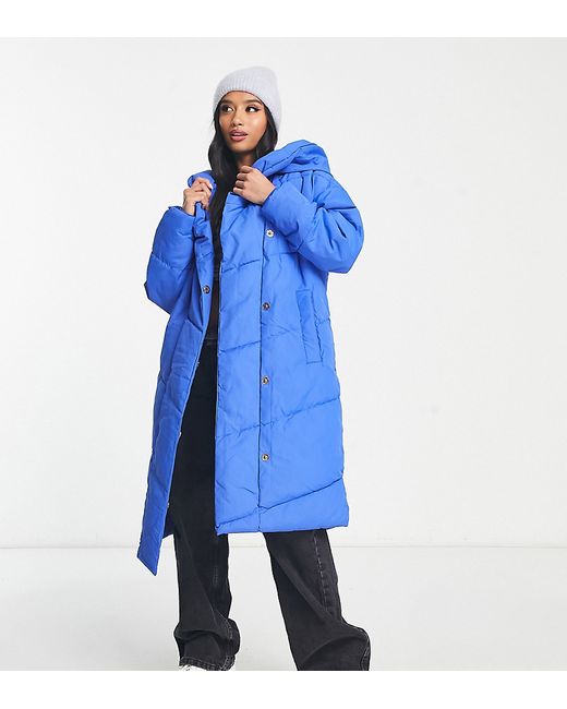 Noisy May Petite longline padded coat with hood in