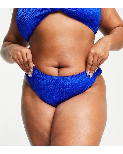 South Beach Curve Exclusive knot high waist bikini bottom in