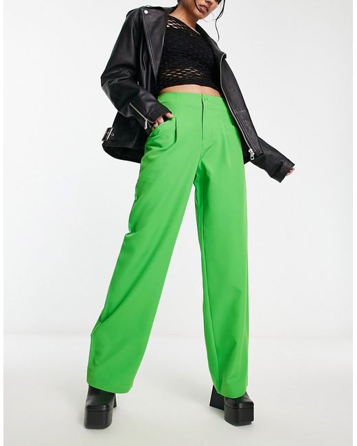 Only high waist wide leg pants in bright part of a set