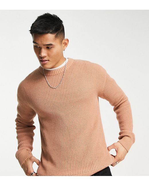 Adpt oversized ribbed sweater in dusky