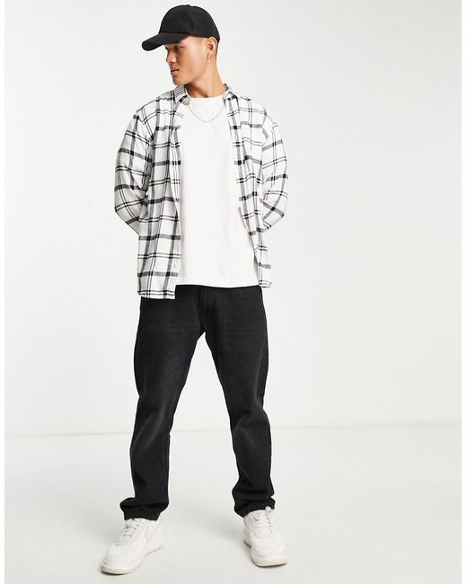 Adpt oversized flannel check shirt in