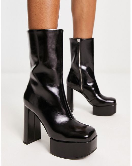 Charles & Keith Charles and Keith heeled platform boots in