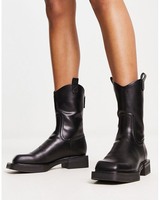 Charles & Keith Charles and Keith square toe western boots in