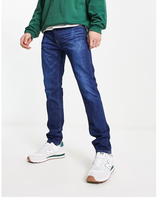Lee luke slim tapered fit jeans in dark vintage wash-