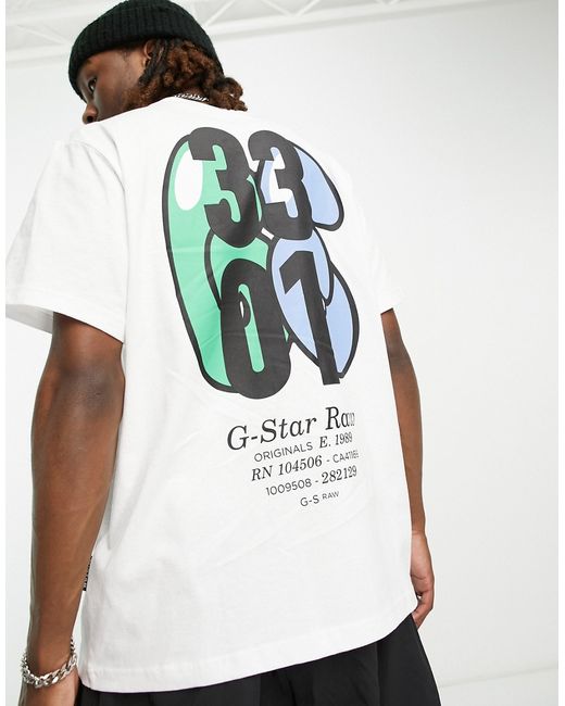 G-Star 3301 oversized back print t-shirt in