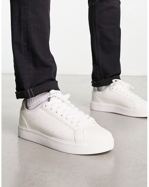 Pull & Bear basic lace-up sneakers in
