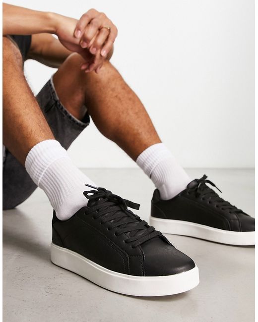 Pull & Bear lace up sneakers in