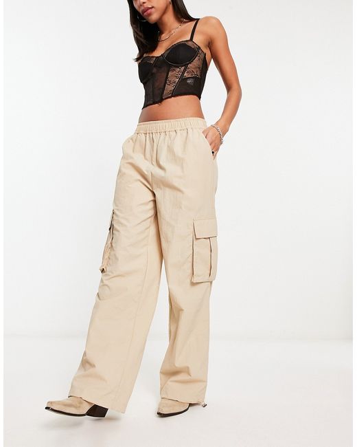 Only wide leg parachute pants in