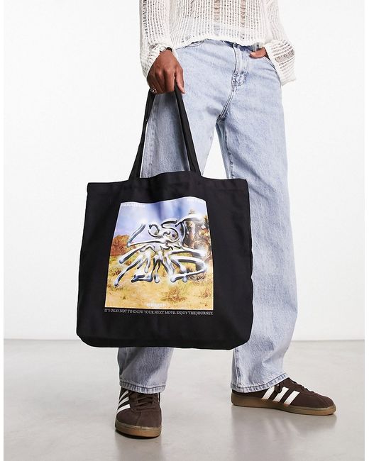 Coney Island Picnic premium tote bag in with lost mind print