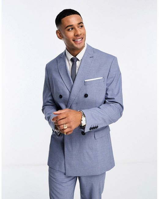 Selected Homme double breasted suit jacket in