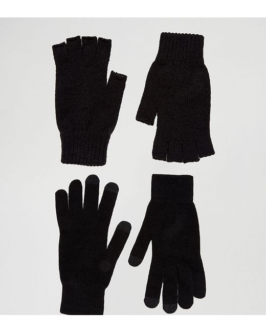Asos 2 Pack Fingerless and Touchscreen Gloves in SAVE