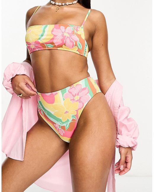 Billabong Chasin Sunbeams high rise bikini bottom in print