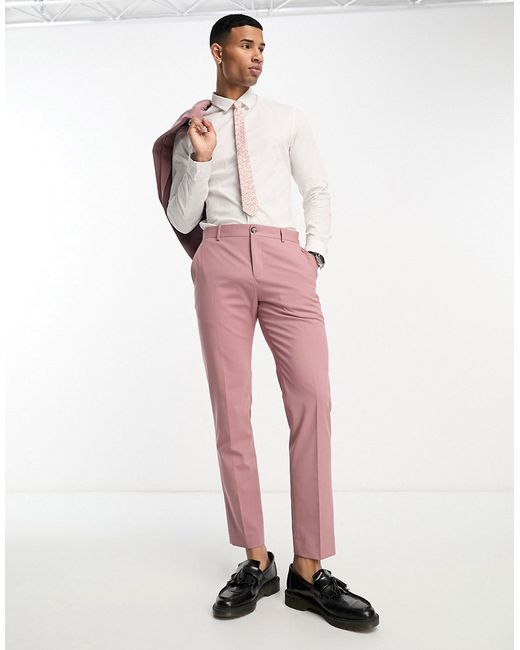 Selected Homme loose fit suit pants in dusty