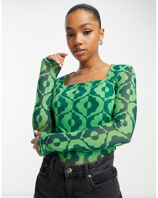 Y.A.S Krizza long sleeve top in print