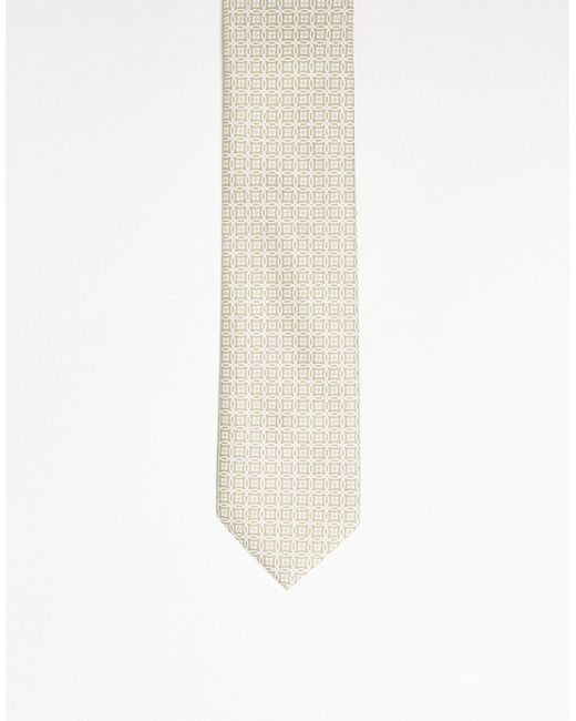 Jack & Jones tie in beige mandala print-