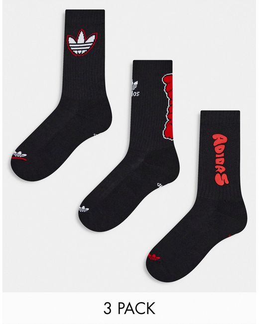 Adidas Originals Street 3-Pack Crew socks in