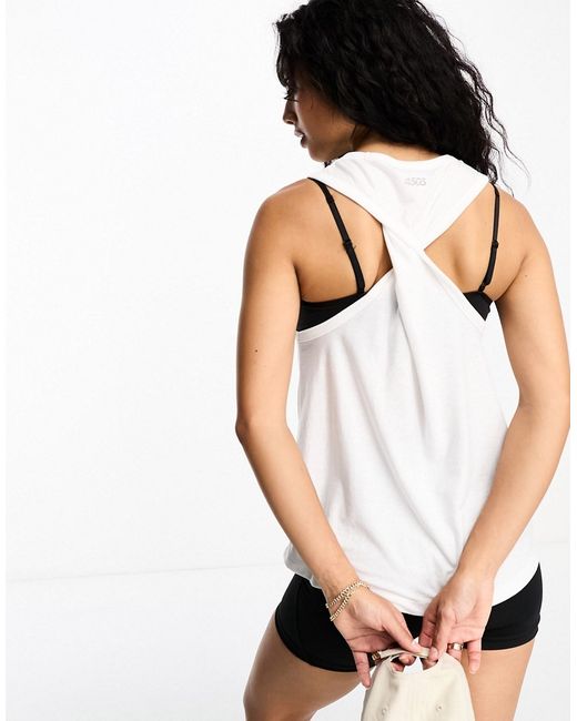 Asos 4505 yoga tank top with twist back-