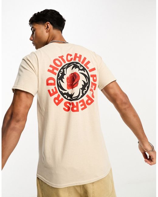 River Island Red Hot Chili Peppers t-shirt in ecru-