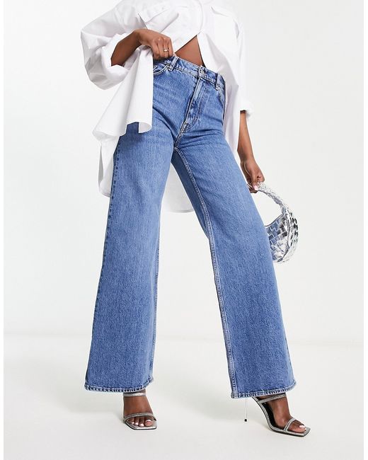 Other Stories Treasure cotton wide leg jeans in Love