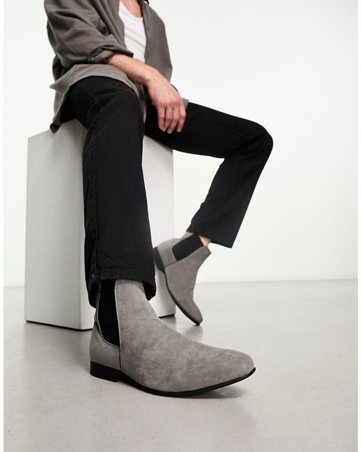 Truffle Collection smart Chelsea boots in faux suede