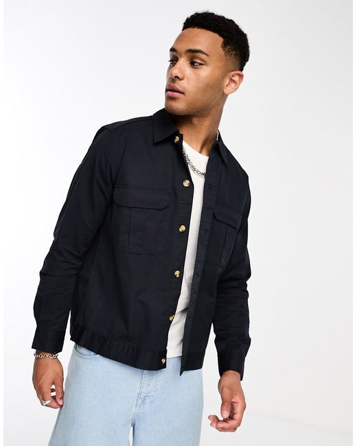 Only & Sons twill overshirt in