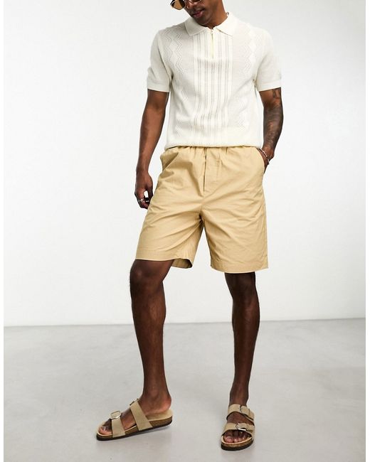 Selected Homme loose fit short with elasticized waist in