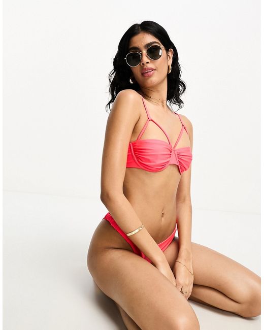Hunkemoller Cairo underwire bikini top in bright