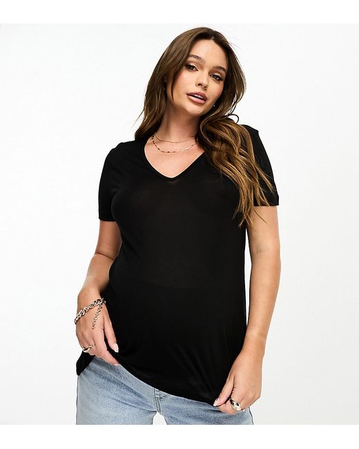 ASOS Maternity DESIGN Maternity relaxed v neck t-shirt in