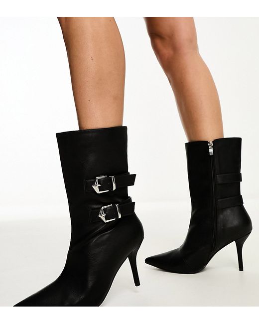 Public Desire buckle heeled ankle boots in