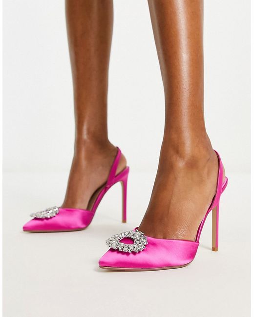 Lipsy embellished slingback heeled shoes in