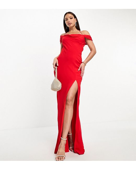 ASOS Tall DESIGN Tall cap sleeve strappy open back bias maxi dress in