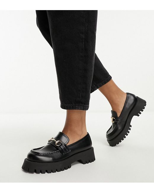 Asos Design Wide Fit Masterpiece chunky loafers in