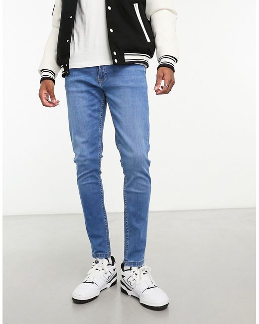 Don't Think Twice DTT stretch skinny fit jeans in mid