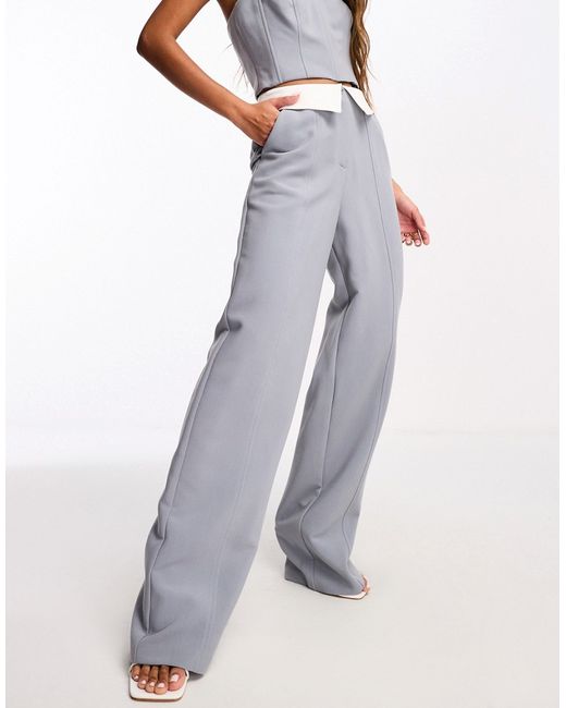 4th & Reckless tailored folded waist pants in part of a set
