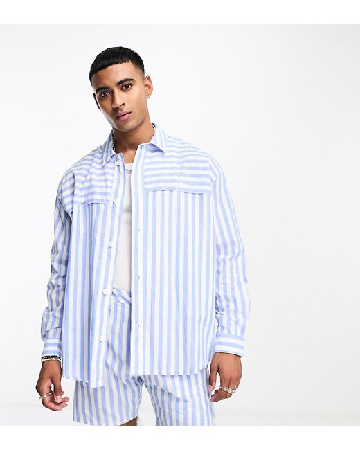 Labelrail x Stan Tom deckchair stripe shirt in and white part of a set