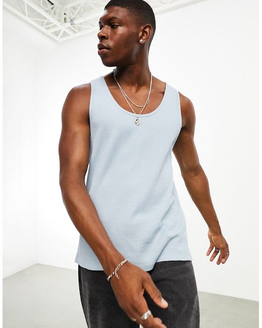 Asos Design textured relaxed fit tank top in
