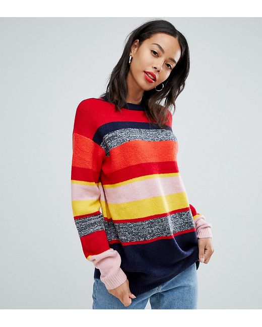 ASOS Tall Oversized Sweater in Stripe-