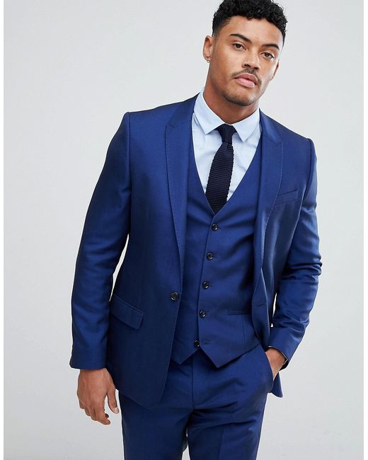 River Island Slim Fit Suit Jacket In Bright