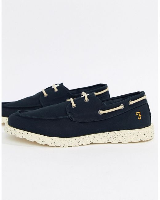 Farah Clegg Canvas Boat Shoes In