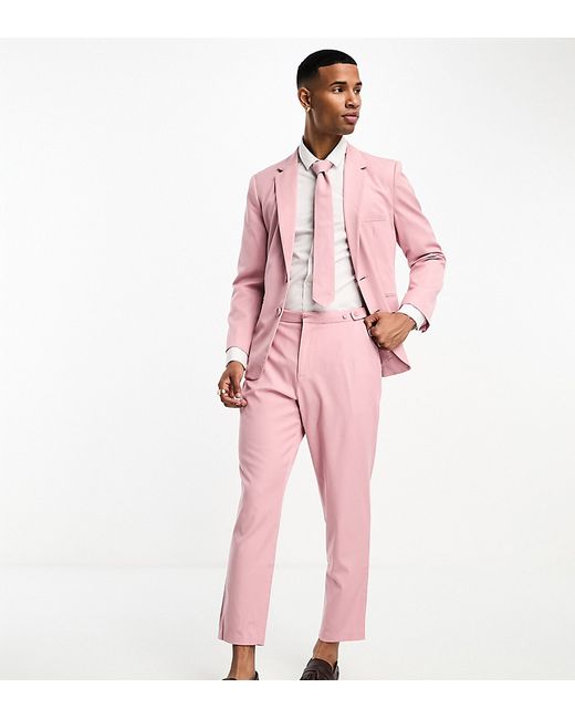 Labelrail x Stan Tom fitted tapered suit pants in salmon part of a set